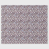 Handgemalte Blume, rot und blau. Geschenkpapier (Flach)