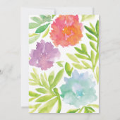 Handgemalte Blume zum Hochzeitsempfang Einladung (Rückseite)