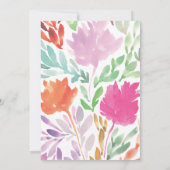 Handgemalte Blume zum Hochzeitsempfang Einladung (Rückseite)