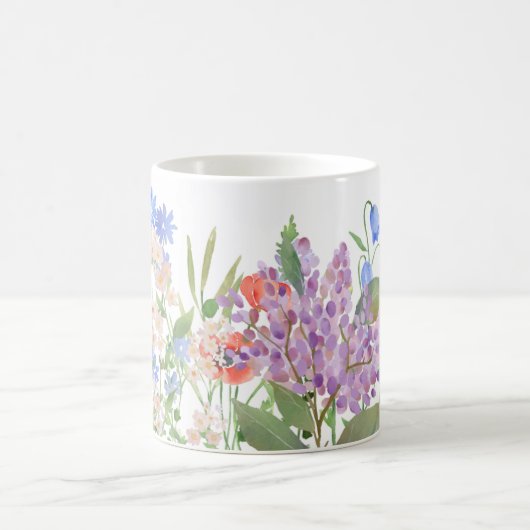 Handgemalte Blumendrucke Kaffeetasse (Mittel)
