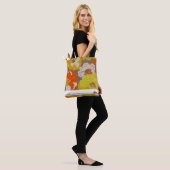 Handgemalte Blumenentwurfs-Museum LA Tasche (Am Model)