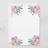 Handgemalte BlumenFoto-Taufe des watercolor-| Dankeskarte (Rückseite)