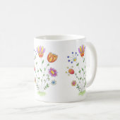 Handgemalte Blumenmoderner Watercolor Kaffeetasse (VorderseiteRechts)
