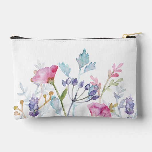 Handgemalte Blumenmuster Zubehörtasche (Rückseite)