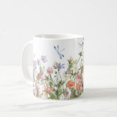 Handgemalte Blumenschrift n Kaffeetasse (Vorderseite Links)