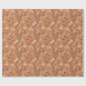 Handgemalte Boho-Terrakotta-Wildblumen Geschenkpapier (Flach)
