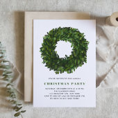 Handgemalte Boxwood Wreath Holiday Party Einladung