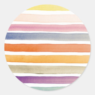 Handgemalte Bürstenanschläge des Aquarells, Fahn Runder Aufkleber