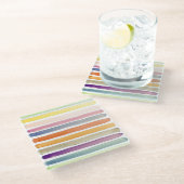 Handgemalte Bürstenanschläge des Aquarells, Fahnen Glasuntersetzer (Schrägansicht)