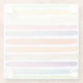 Handgemalte Bürstenanschläge des Aquarells, Fahnen Glasuntersetzer (Rückseite)