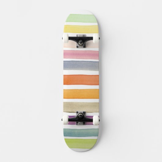 Handgemalte Bürstenanschläge des Aquarells, Fahnen Skateboard (Vorderseite)