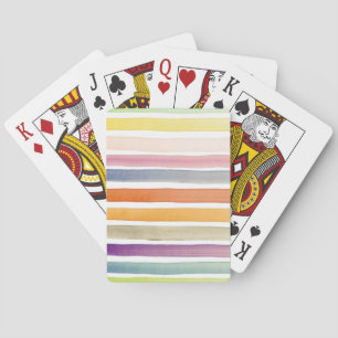 Handgemalte Bürstenanschläge des Aquarells, Fahnen Spielkarten