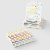 Handgemalte Bürstenanschläge des Aquarells, Fahnen Steinuntersetzer (Seitenansicht)