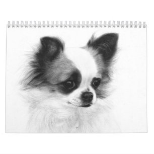Handgemalte Chihuahua-Portraits Kalender