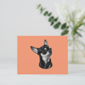 Handgemalte Chihuahua Postkarte (Stehend Vorderseite)
