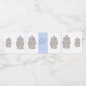 Handgemalte Chinoiserie Ginger Schergen Wasserflaschenetikett (Einzelnes Label)