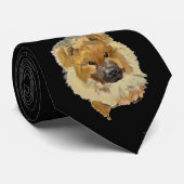 handgemalte Chow-Chow Chow-Chow Krawatte (Gerollt)