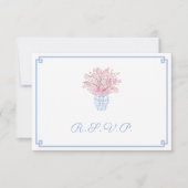 Handgemalte Classic Ginger Jar Wedding Meal Choice RSVP Karte (Vorderseite)