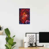 Handgemalte Deep-Space-Fantasy-Malerei Poster (Heimbüro)