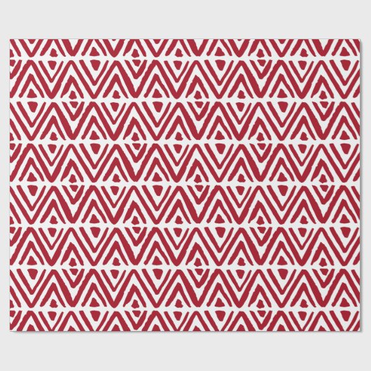 Handgemalte Dreiecke, Reihen von Diamanten Weihnac Geschenkpapier (Flach)