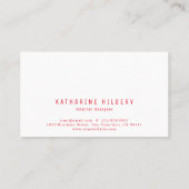 Handgemalte Eiscreme-Muster Pink-Visitenkarte Visitenkarte (Rückseite)