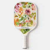 Handgemalte, elegante und feminine pastellfarbene pickleball schläger (Rückseite)