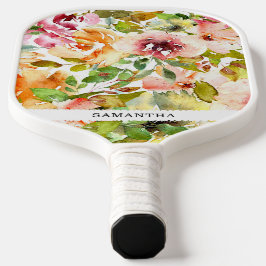 Handgemalte, elegante und feminine pastellfarbene pickleball schläger