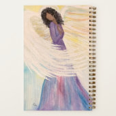 Handgemalte Engel-Spiral-Notebook (8.5 x 11) Notizblock (Rückseite)