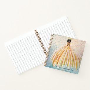 Handgemalte Engel-Spiral-Notebook (8.5 x 8.5) Notizblock
