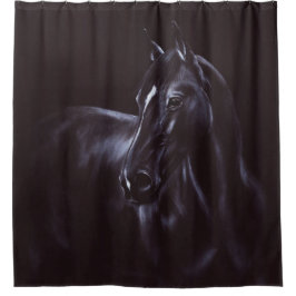 Handgemalte Equine Art Duschvorhang