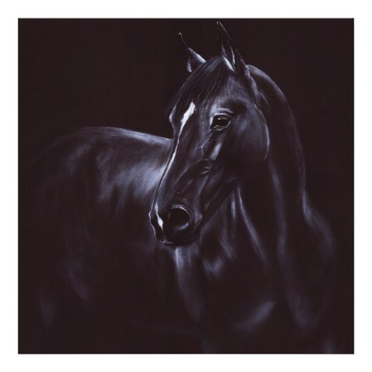 Handgemalte Equine Art Fotodruck (Vorne)