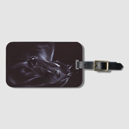 Handgemalte Equine Art Gepäckanhänger (Vorderseite (Horizontal))
