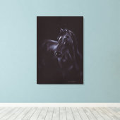 Handgemalte Equine Art Leinwanddruck (Insitu (Holzboden))