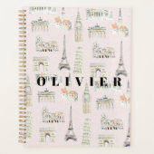 Handgemalte Europa-Sehenswürdigkeiten Planer (Vorderseite)