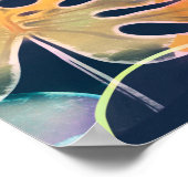 Handgemalte exotische Blätter: nahtlos. Poster (Ecke)