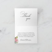 Handgemalte Floral 90. Geburtstagsparty Dankeskarte (Innenseite)