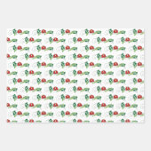 Handgemalte Folkblütengestaltung Geschenkpapier Set (Vorderseite 2)