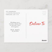 Handgemalte, fröhliche Holiday Wreath-Foto Postkarte (Rückseite)