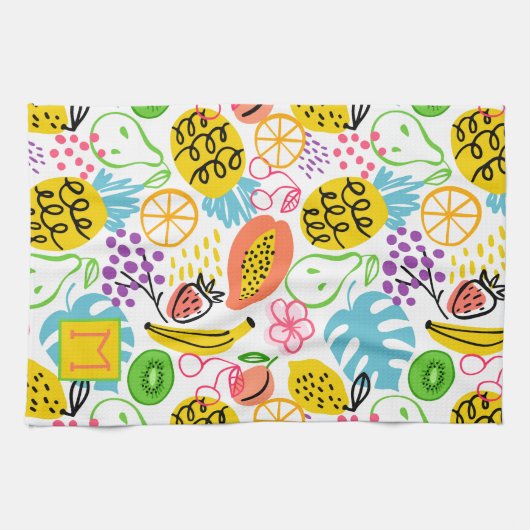 Handgemalte Fruchtmuster Geschirrtuch (Horizontal)