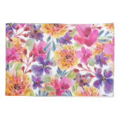 Handgemalte Frühlingsflora Kissenbezug (Rückseite)