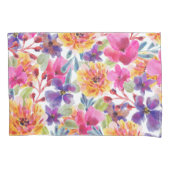 Handgemalte Frühlingsflora Kissenbezug (Vorderseite)