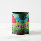 Handgemalte Frühlingshälfte mit Blumenmuster Tasse (Zentrum)