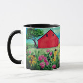 Handgemalte Frühlingshälfte mit Blumenmuster Tasse (Links)