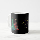 Handgemalte funkelnd Watercolor-Weihnachtsbäume Kaffeetasse (Vorderseite Links)