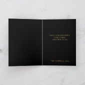 Handgemalte Funkelnd Weihnachtsbäume Feiertagskarte (Innenseite)