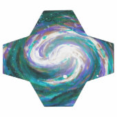 Handgemalte Galaxie Fußball (Flach)