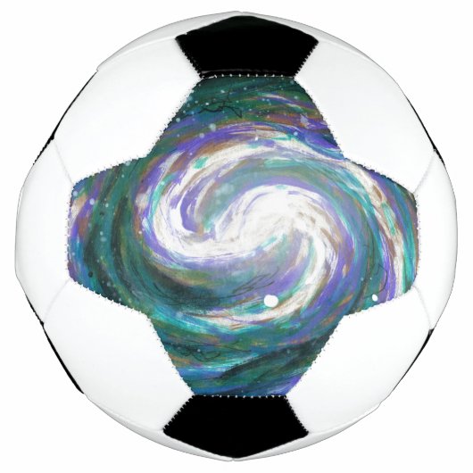 Handgemalte Galaxie Fußball (Vorderseite)