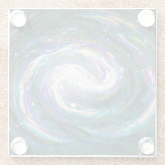 Handgemalte Galaxie Glasuntersetzer (Rückseite)