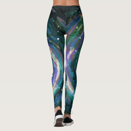 Handgemalte Galaxie Leggings (Rückseite)