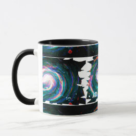Handgemalte Galaxie mit Ihrem Text Tasse